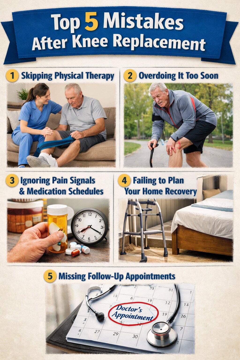 Top 5 Mistakes After Knee Replacement