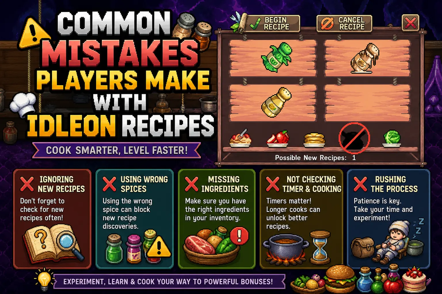 Common Mistakes Players Make With Idleon Recipes