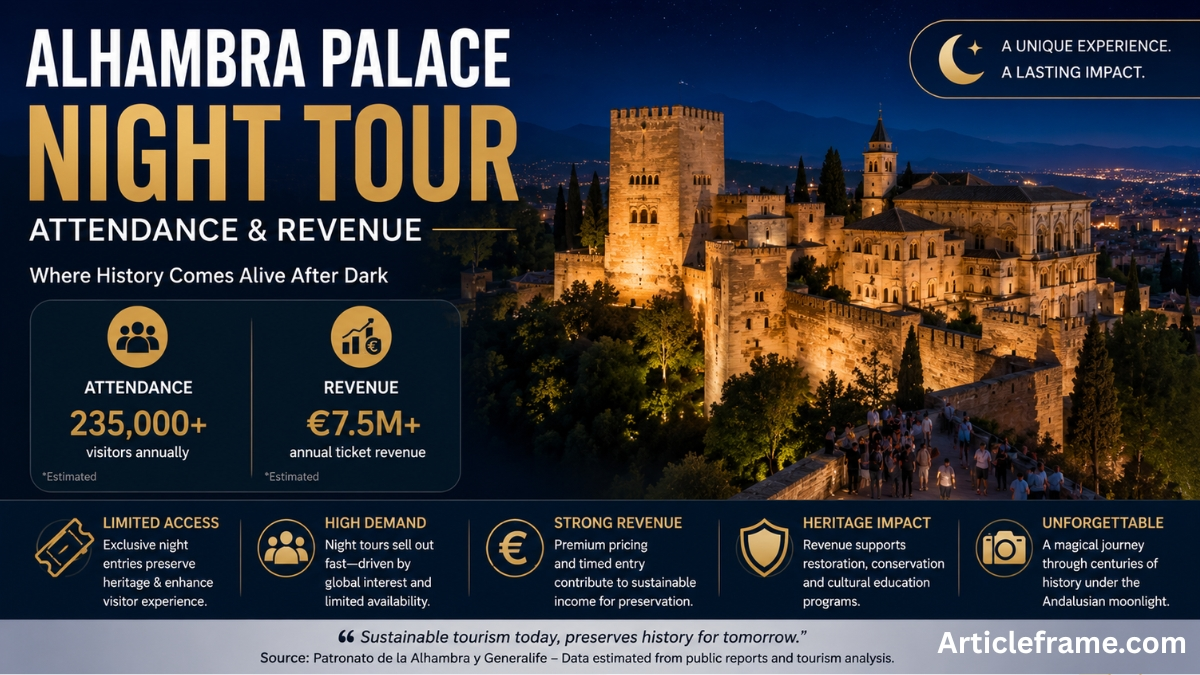 Alhambra Palace Night Tour Attendance Revenue